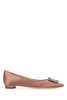 Manolo Blahnik Hangisi Ballerinas - Antiqued Pink - Thumbnail 1