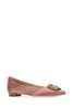 Manolo Blahnik Hangisi Ballerinas - Antiqued Pink - Thumbnail 2