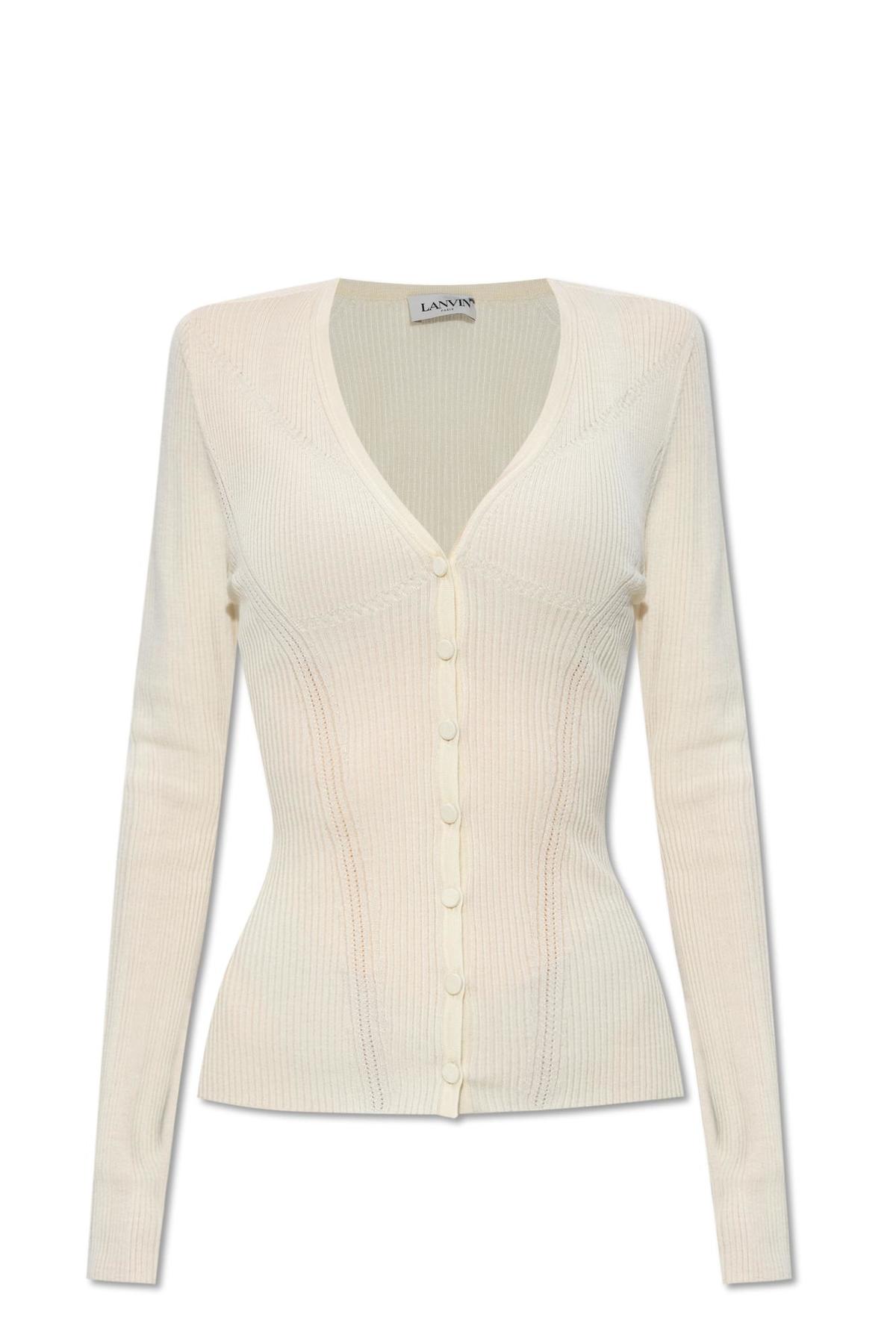 Lanvin Cardigan With Long Sleeves - White - Image 1 of 2