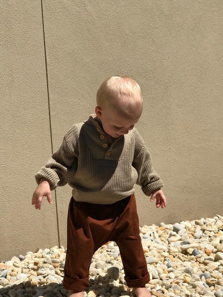 Kids Misha & Puff Snowy Day Leggings - Camel Confetti Stripe