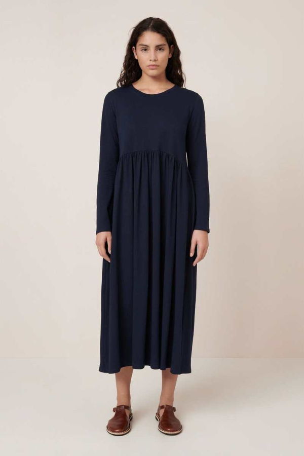 Kowtow Long Sleeve Gather Dress