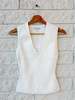 Veronica Beard Sid Sleeveless Pullover - Off White - Thumbnail 1