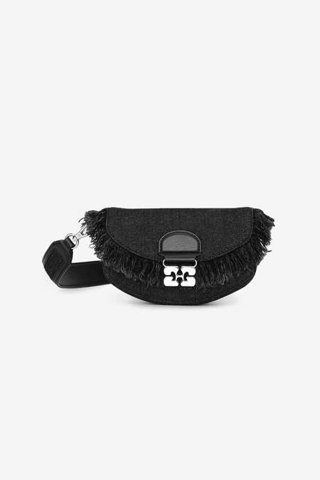 腕時計その他 Ganni WALLET (A67695898) Ganni Metallic Bou On Strap Wallet - Silver | Garmentory