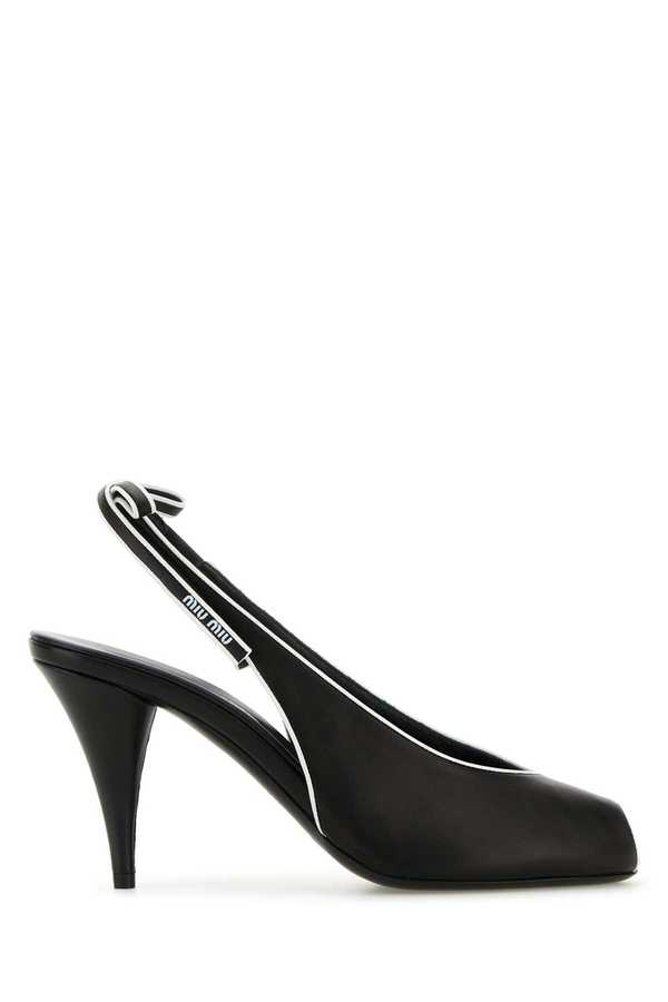 MIU MIU Nappa Leather Sandals - Nerobianco