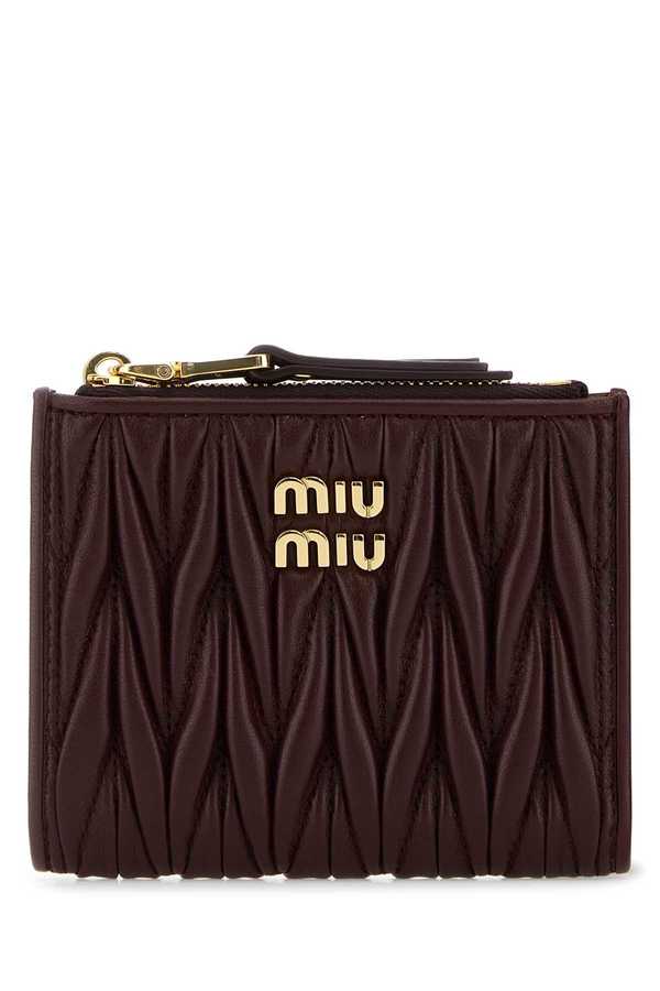 小物 MIU MIU Leather Wallet Miu Miu Small Matelassé Nappa Leather Wallet | Saks Fifth Avenue