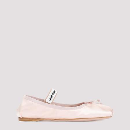 バレエシューズ MIU MIU 5NR038_2IA7_F04GM SATIN BALLERINAS Miu Miu Satin Bow Ballerina Flats | Neiman Marcus
