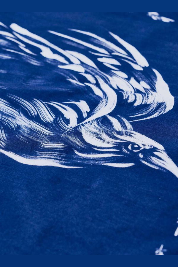 SAMURAI JEANS Yatagarasu Crow Pattern Bandana