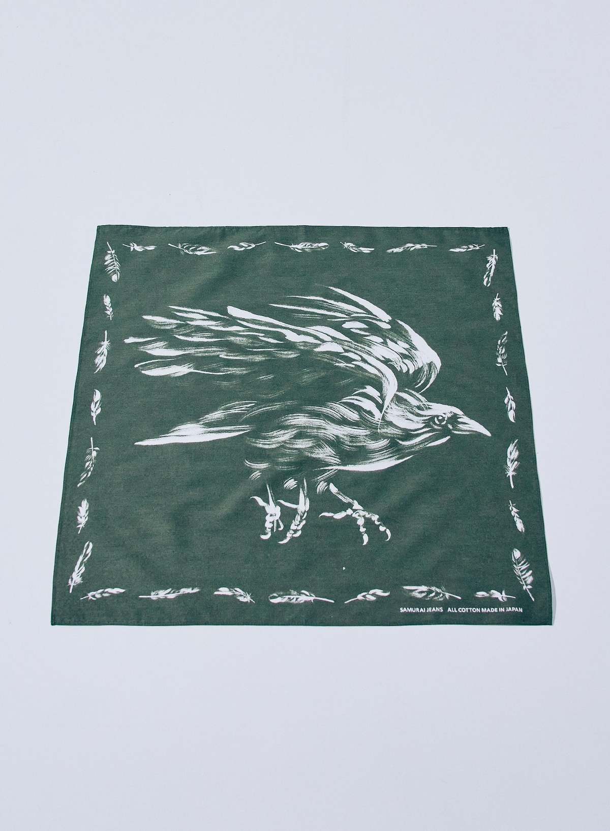SAMURAI JEANS Yatagarasu Crow Pattern Bandana - Image 1 of 1