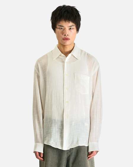 トップス OUR LEGACY, 22SS RETREAT SHIRT Our Legacy Retreat Shirt - Black/White Crochet | Garmentory