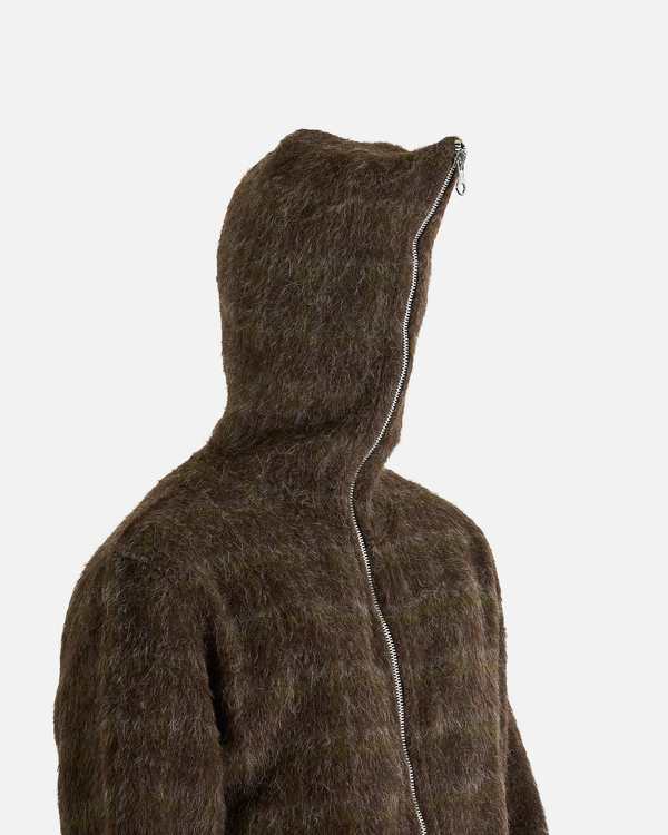 Our Legacy Full Zip Hood Dorf Check Hairy Wool Hoodie | Garmentory
