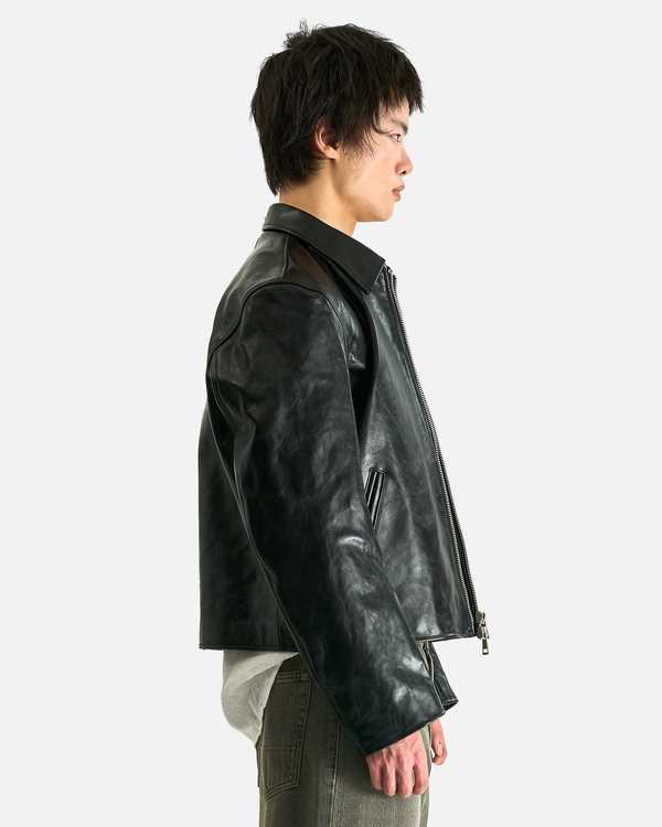 Our Legacy Mini Jacket - Top Dyed Black Leather | Garmentory