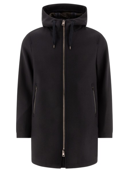 Margaret Howell Hooded Coat - Black | Garmentory