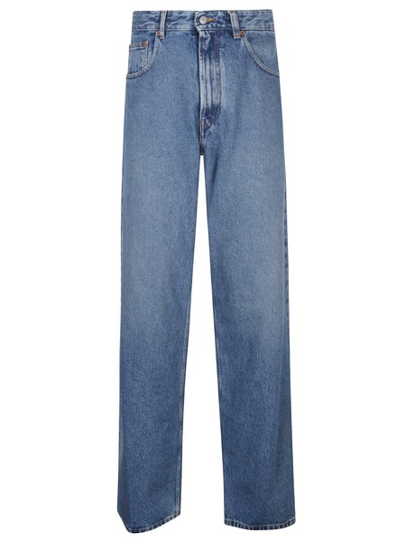 Maison Margiela Destroyed Straight Jeans - Light Blue