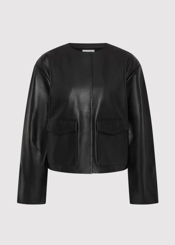 St. Agni Utility Cocoon Leather Bomber