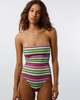 Caro Luna Brenda Jacquard One Piece - Green Stripe - Thumbnail 5