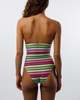 Caro Luna Brenda Jacquard One Piece - Green Stripe - Thumbnail 6