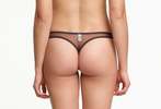 Yasmine Eslami Jeanne Basic Mesh Thong - Espresso - Thumbnail 1