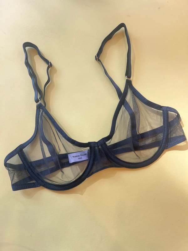 Yasmine Eslami Jeanne Mesh Underwire Bra - Black Forest