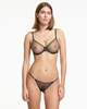 Yasmine Eslami Jeanne Mesh Underwire Bra - Black Forest - Thumbnail 2