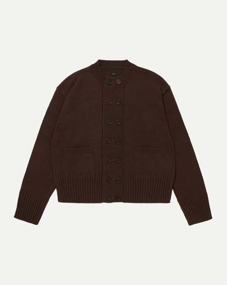 Taiga Takahashi Lot.506 Brown Silk DB Cardigan | Garmentory