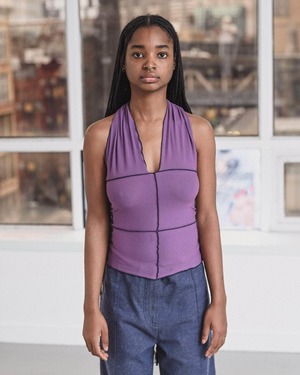 Baserange Cinder Halter Top - Venet Purple | Garmentory
