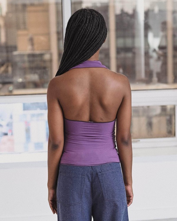 Baserange Cinder Halter Top - Venet Purple | Garmentory