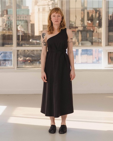 ALEXANDER WANG Slip Dress With 3D Logo - Black | Garmentory