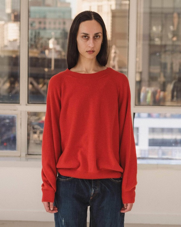 Baserange Soar Purl Sweater - Melograno Red