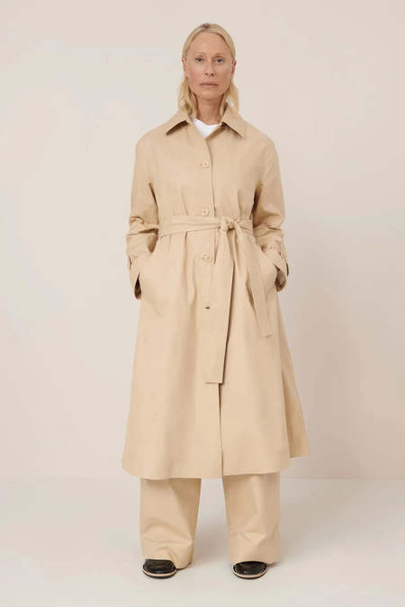 Cristaseya Cotton-Linen Oversized Trench | Garmentory