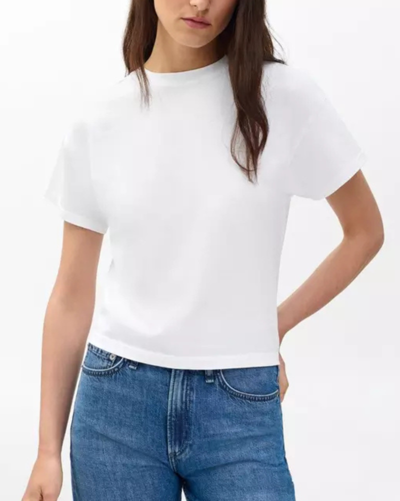 Rag & Bone Kelly Boxy Jersey Tee - White