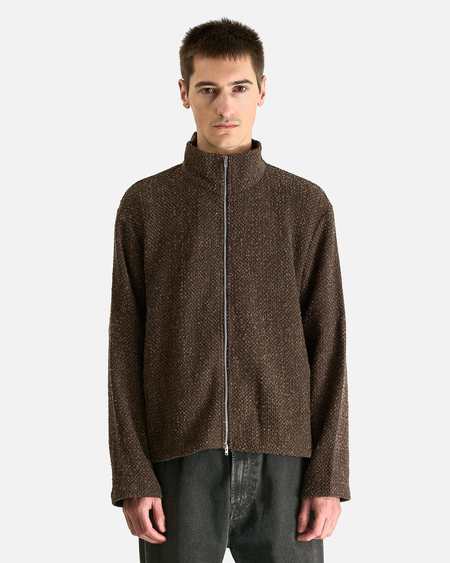 トップス OUR LEGACY SHRUNKEN FULLZIP POLO 44 Shrunken Full Zip Polo in Black Rib
