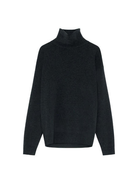 Lemaire Long Sleeve Rib Turtleneck - Squid Ink | Garmentory