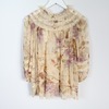 Zimmermann Sabotage Lace-Trimmed Floral-Print Silk-Chiffon Blouse - Thumbnail 1