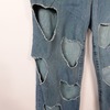 Levi's 513 High Waisted Straight Custom Heart Cutout Jeans - Thumbnail 10