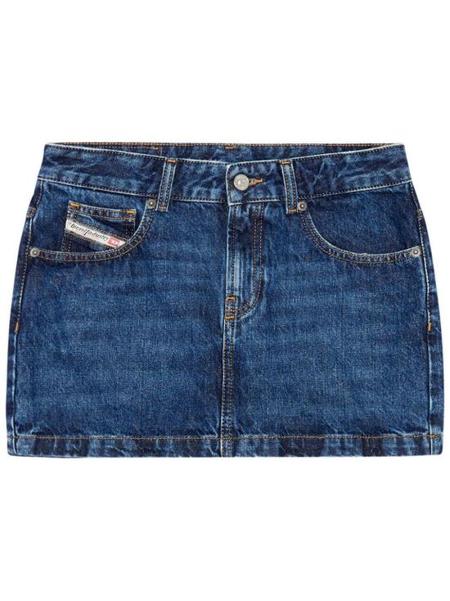 DIESEL BLUE AND ORANGE DENIM D MINI SKIRT | Garmentory