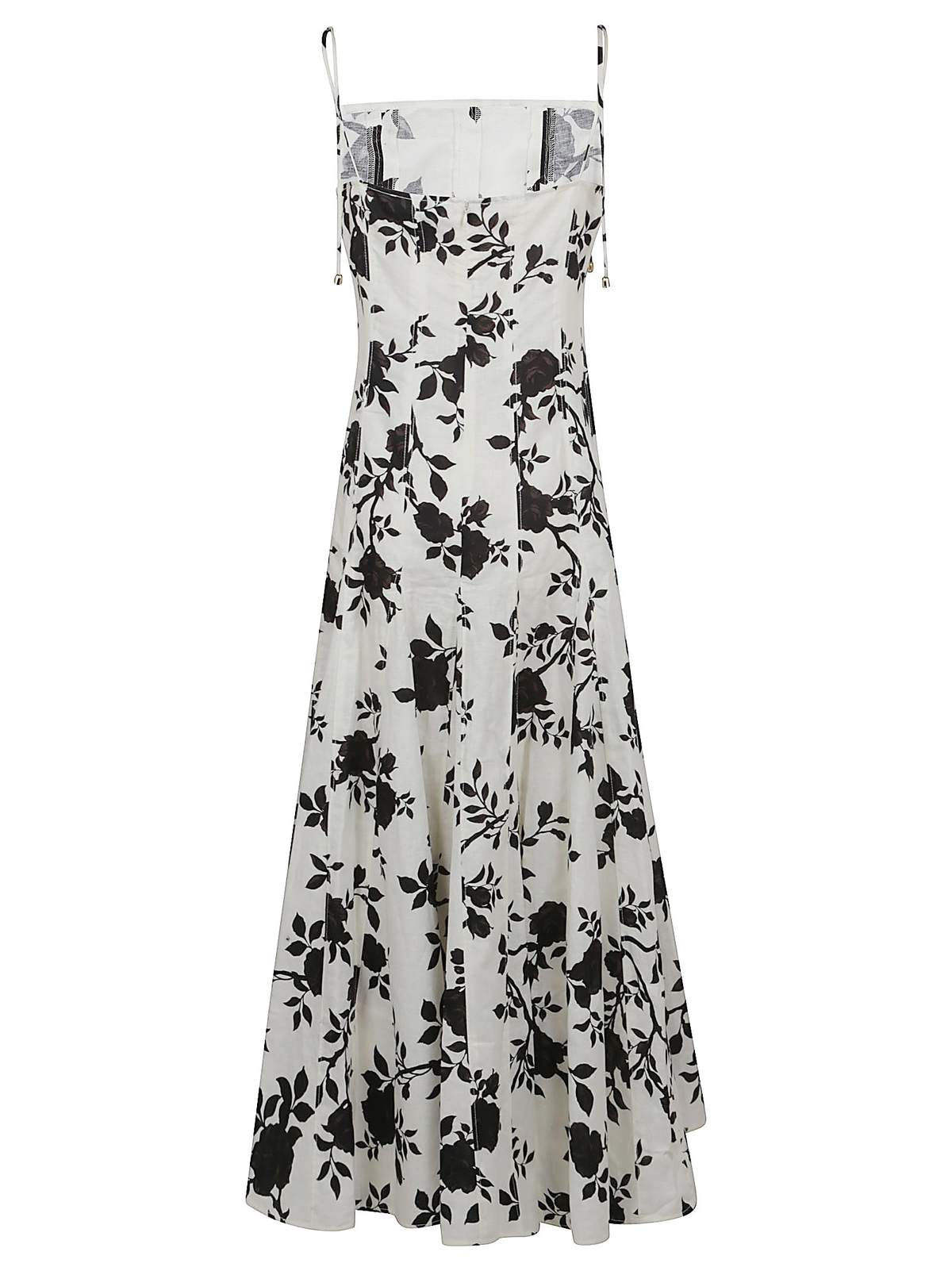 knee length dresses for ladies Plum Linen Blend Lace Insert Midi Dress – self-portrait-US
