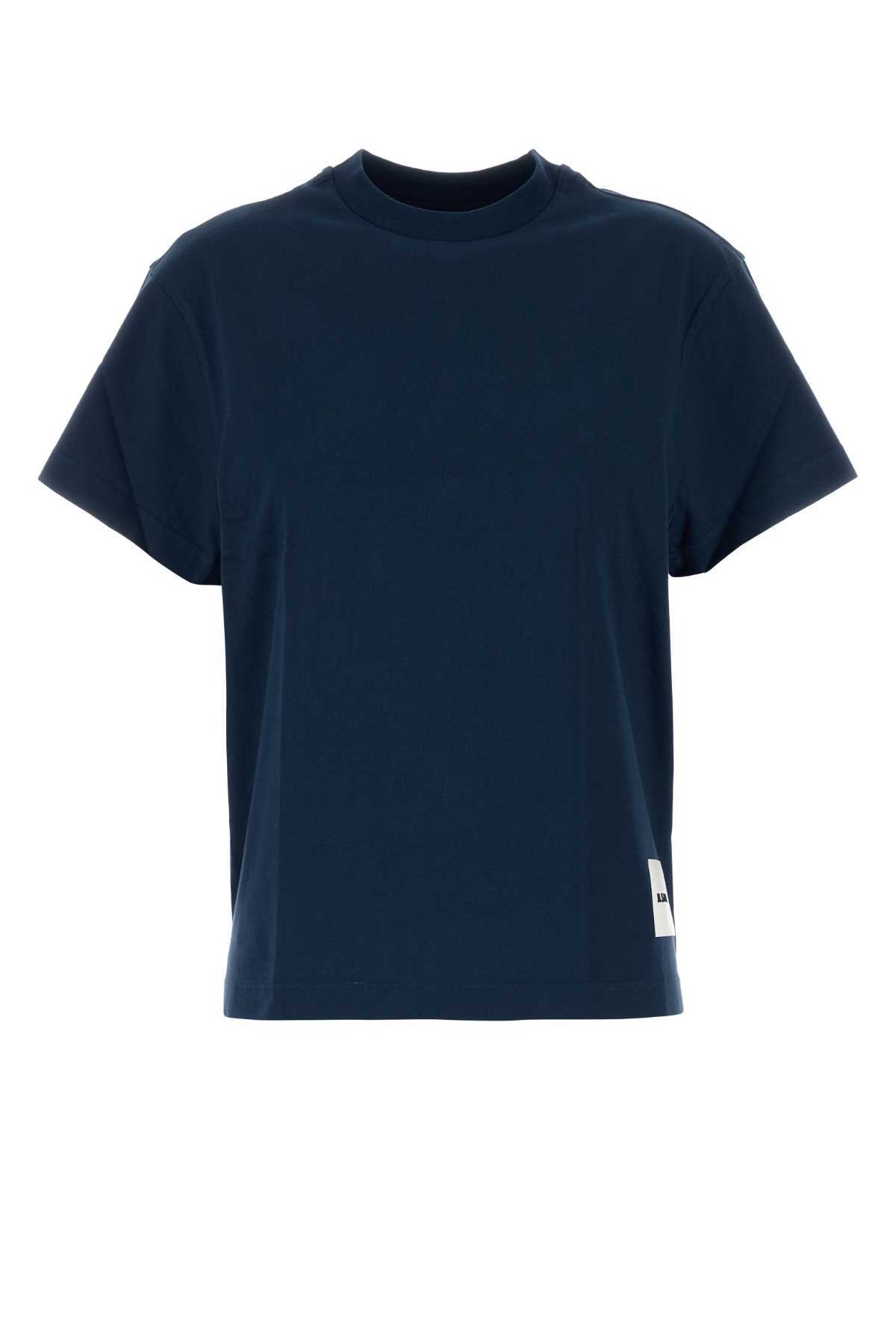 Jil Sander Multicolor Cotton T-Shirt Set - Blue Multicolour