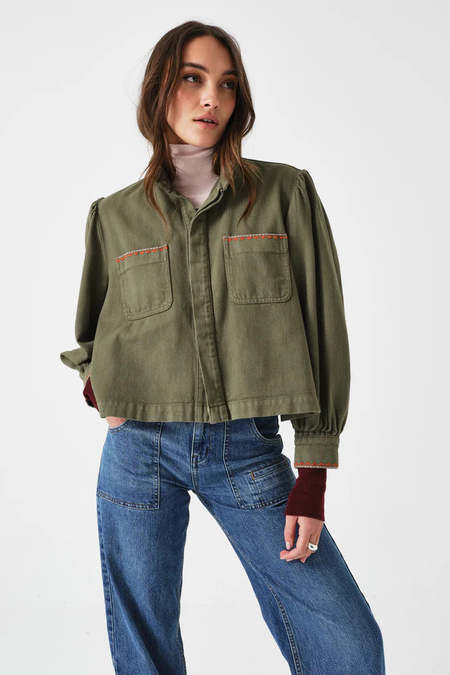 Vetra KHAKI WOMEN’S JACKET 34 Vetra - Women's No. 4 Workwear Jacket in Dark Khaki