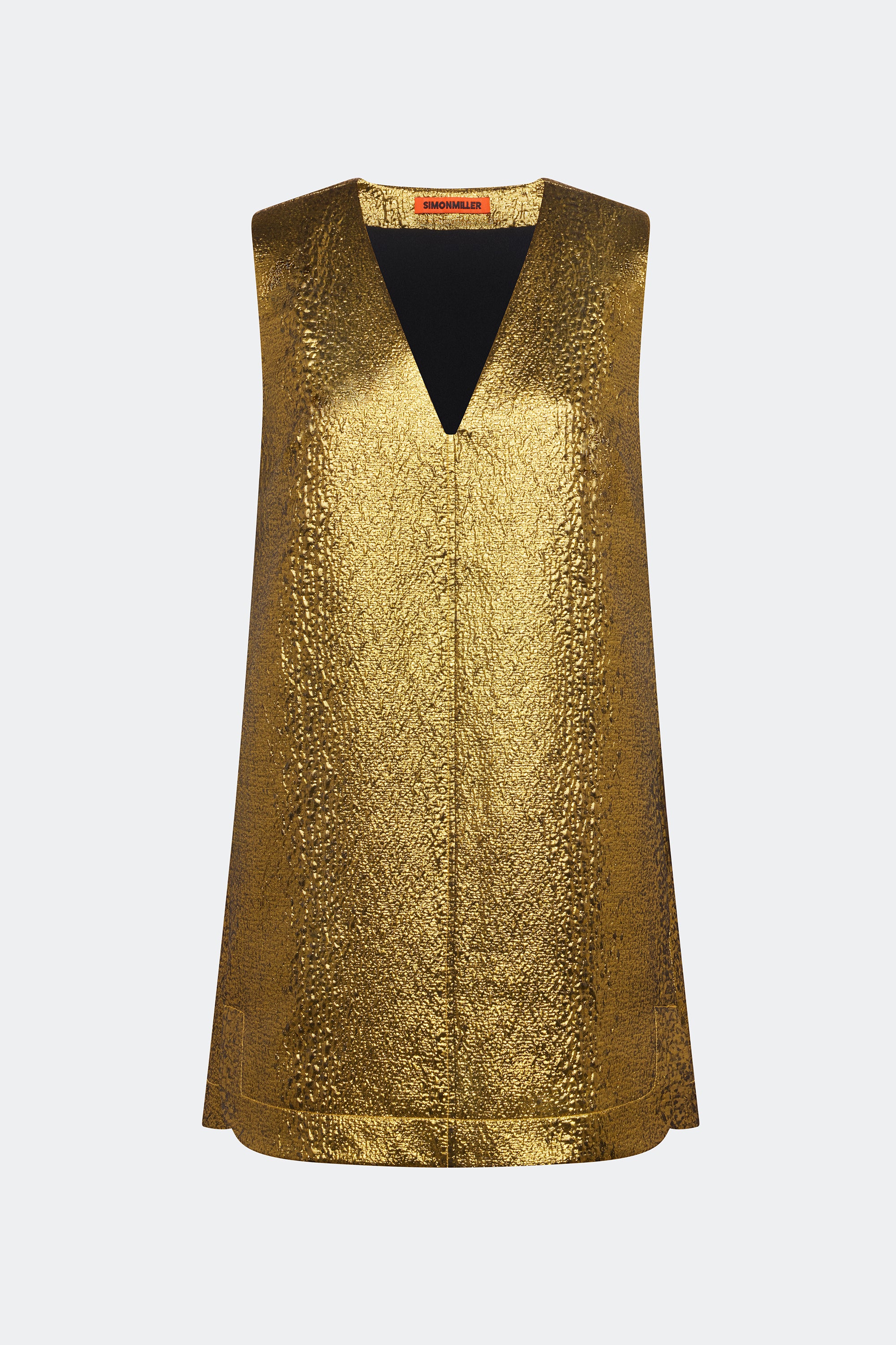 slim fit dress slacks The Row | Louane gold dress main image 0