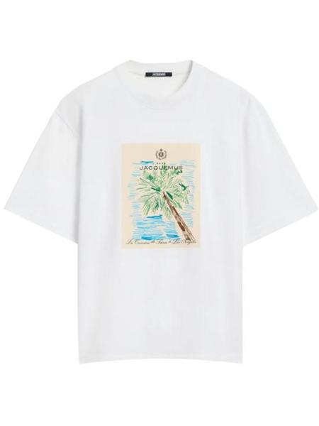 Tシャツ・カットソー JACQUEMUS Men T-shirt White 255JS3212306 1IR JACQUEMUS Men T-shirt White 255JS3212306 1IR (JACQUEMUS/T