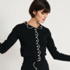 Rachel Antonoff Cupcake Cardigan - Black - Thumbnail 3