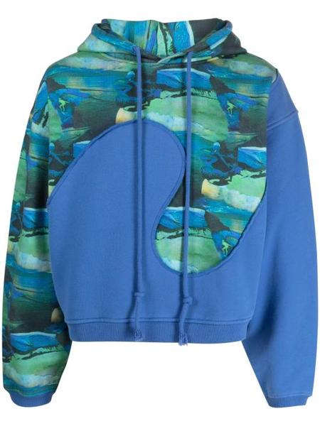 トップス ERL Swirl Zipped Hoodie size M ERL Men's' Swirl Zipped Hooded Sweatshirt in Grey | LN-CC®