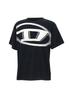 DIESEL Short Sleeve Tee - Black - Thumbnail 1