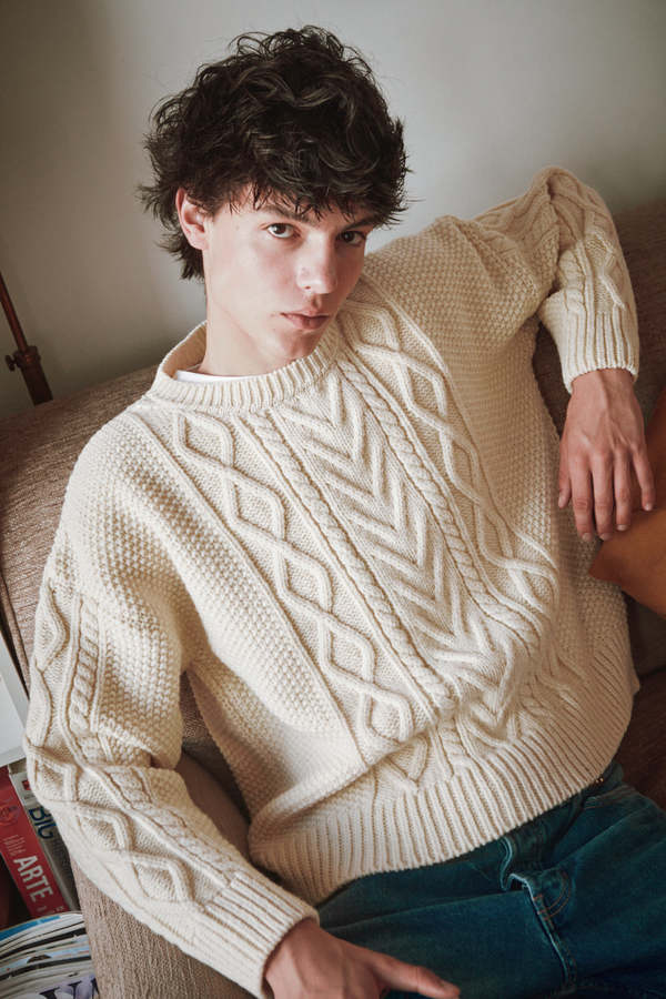 L'ENVERS Roger Irish Sweater Merino Wool