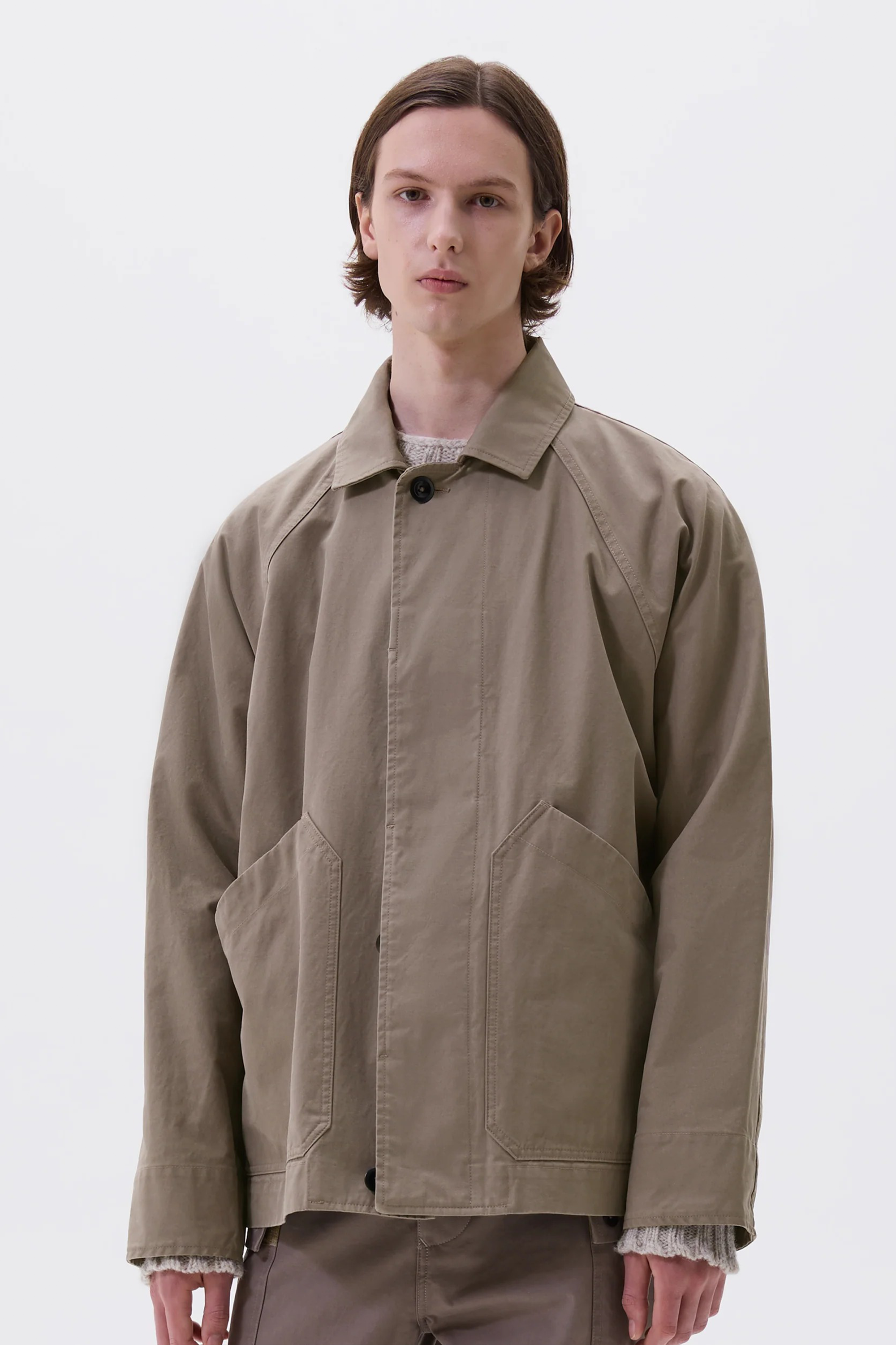 ジャケット・アウター MARGARET HOWELL Margaret Howell MHL Raglan Jacket Cotton Drill Ebony – Neighbour