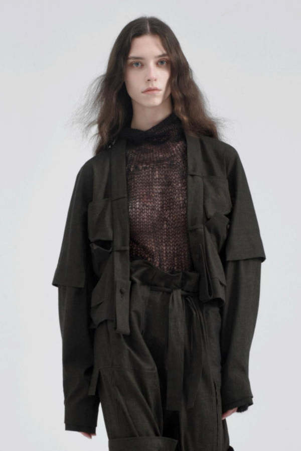 YEHUAFAN Linen and Silk Jacket