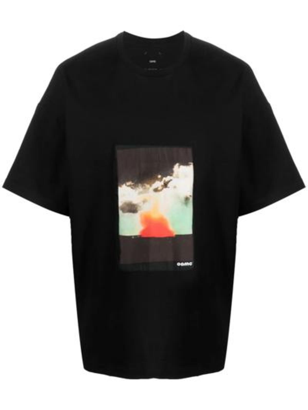 ★OAMC★ Wake Print Short Sleeve T-Shirt Black 23A28OAJ12COT OAMC Short Sleeve Tee - Black | Garmentory