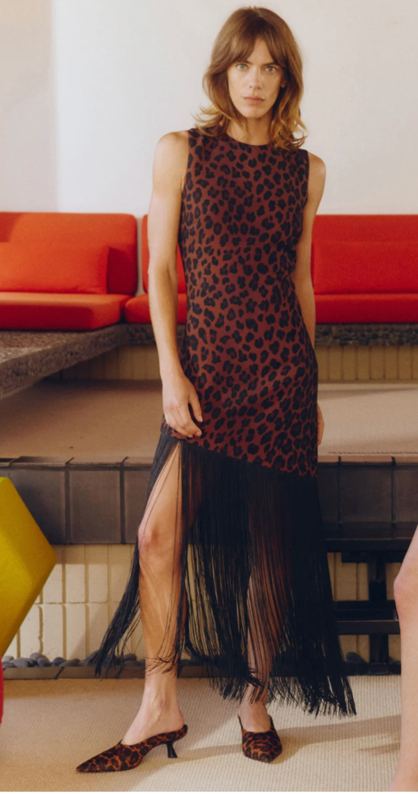 simon miller red fringe dress Simon Miller