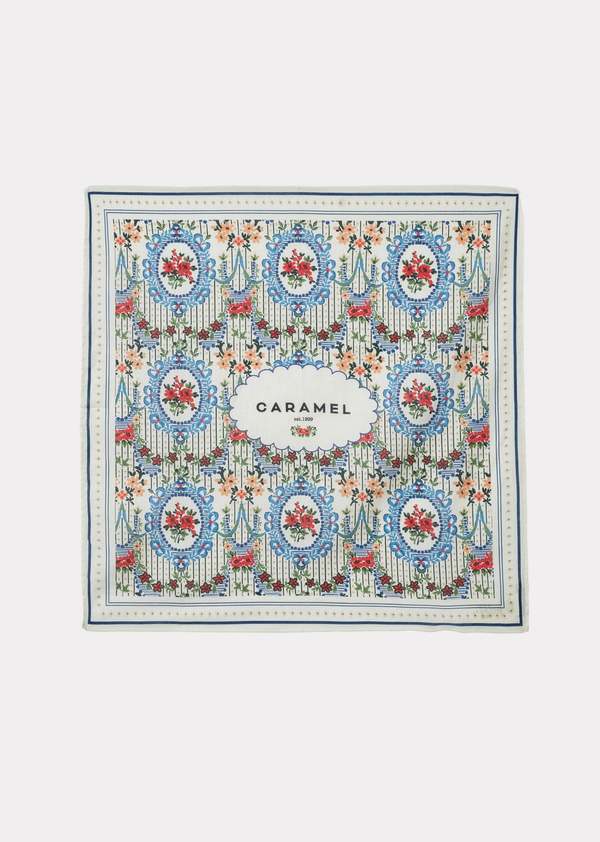 バンダナ CARAMEL ELLIE COTTON SCARF FLORAL LACE Caramel Ellie Cotton Scarf - Floral Lace Ecru Print | Garmentory