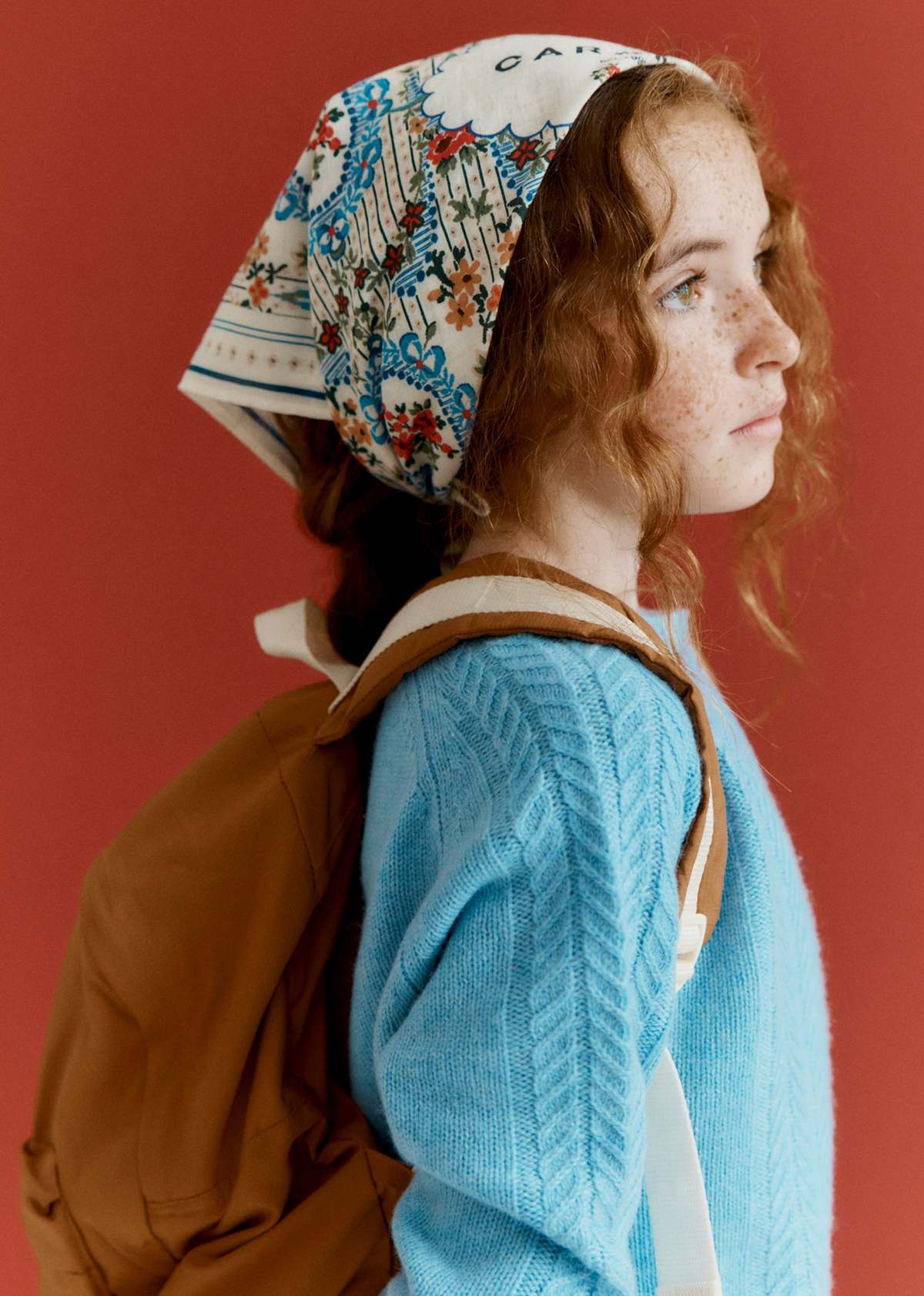 バンダナ CARAMEL ELLIE COTTON SCARF FLORAL LACE Caramel Ellie Cotton Scarf - Floral Lace Ecru Print | Garmentory